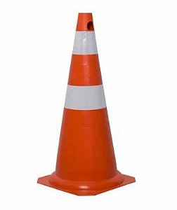 Cone 50Cm Flexivel Laranja Branco Plasticor