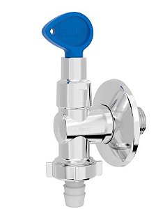 Torneira parede 1/2' cromada abs acesso restrito