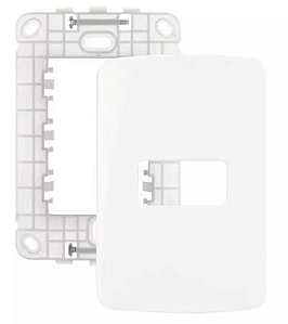Placa 4x2 branca br b3 1 posto horizontal
