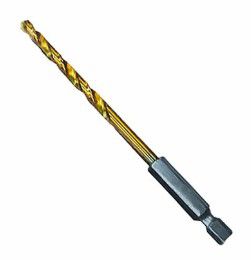 Broca Aço Rápido 4,5 mm titânio haste 1/4"