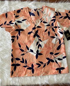 BLUSA EM CREPE MANGUINHA