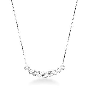 Colar Brilho Prateado Prata 925