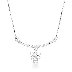 Colar de Filhos Prata 925 - Menina