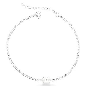 Pulseira Cristal Oval Prata 925