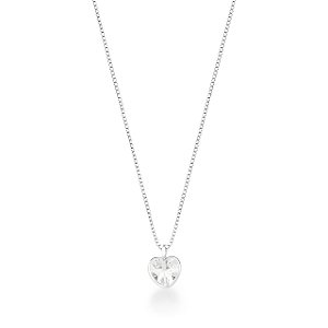 Colar Coração Ponto de Luz Prata 925