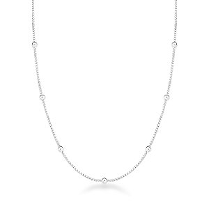 Colar Veneziana com Bolinhas Prata 925