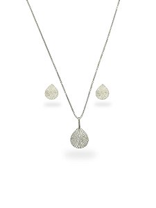 Conjunto Raio de Mim com Textura Radial Prata 925