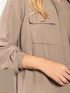 Camisa Alongada com Botões e Bolsos - BIAMAR 12001