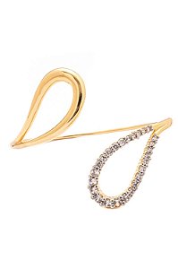 Bracelete Cravejado Sintonia com Banho em Ouro 18k | Canetiado em Ródio Branco