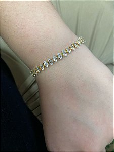 PULSEIRA MALHA+ RIV BAGUETE GOLD
