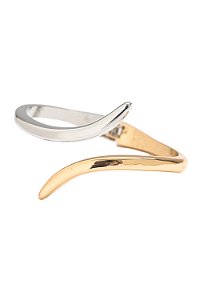 Bracelete Filete com Dois Banhos | Ouro 18k e Ródio Branco