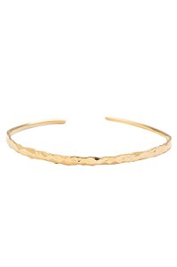 Choker Aro Amassada com Banho em Ouro 18k