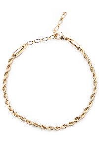 Pulseira Cordão Baiano com Banho em Ouro