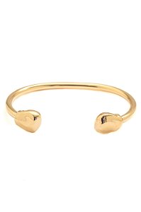 Bracelete Detalhe Organic Liso com Banho em Ouro 18k