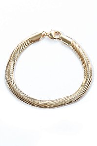 Pulseira Snake Média com Banho em Ouro