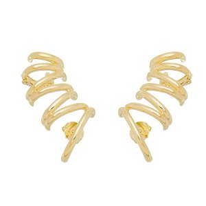 Brinco Ear Cuff Flavia Folheado a Ouro 18k