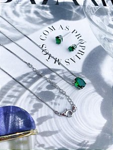 CONJUNTO OVAL DIAMOND ESMERALDA YUKI