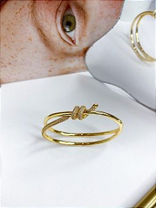 BRACELETE GOLD ENTRELAÇADO JUNIA