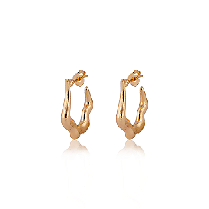 BRINCO ARGOLA DERRETIDA DOURADO