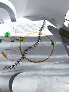colar choker diamond drop bahia