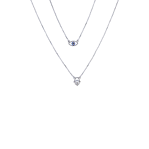 COLAR ESCAPULARIO OLHO GREGO DIAMOND NAZAR