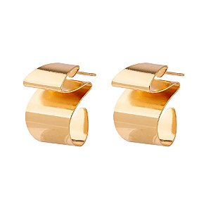 Brinco Argola Lisa Dobra Dourado