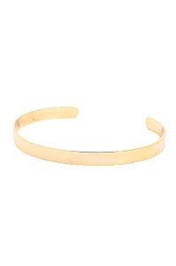 Bracelete Aro Achatado com Banho em Ouro 18k