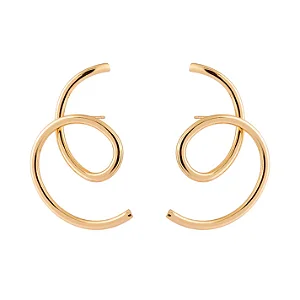 Brinco Enrolado Liso Orgânico Dourado