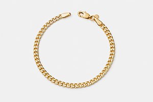 PULSEIRA MASCULINA ELO SIMPLES B OURO 3MM