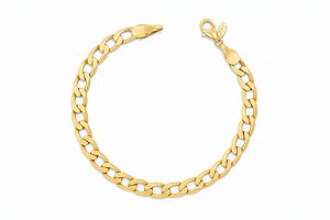 PULSEIRA MASCULINA ELO SIMPLES B OURO 4MM