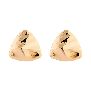 Brinco Triângulo Ondulado Dourado