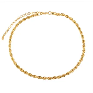 Colar Cordão Baiano Médio Dourado