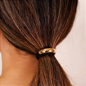 Amarrador de Cabelo Peça Lisa Menor Dourado