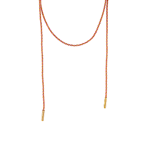 Colar Cordão Fio Marroquino rosa Dourado