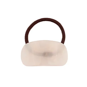 Amarrador de Cabelo Peça Resina Curvada Branca