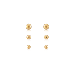 TRIO MEIA ESFERA GOLD
