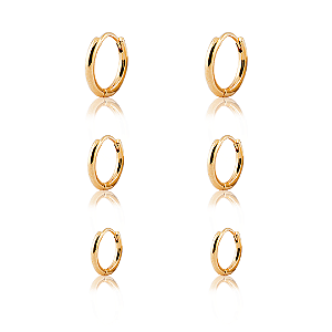 TRIO DE ARGOLAS GOLD