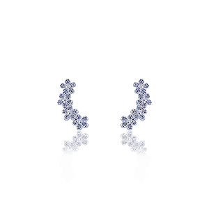 BRINCO 4 FLORES PRATA