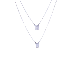 ESCAPULARIO DUPLO FECHO UNICO PRATA 925