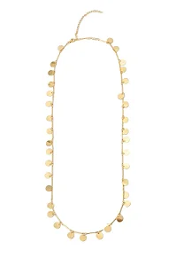 Colar Longo Medalhas Grande com Banho em Ouro 18k