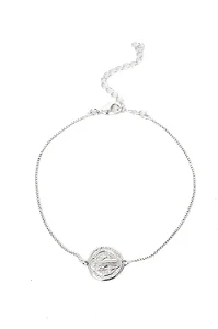 Pulseira São Bento com Banho em Ródio Branco