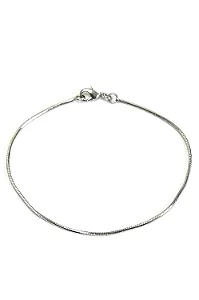 Pulseira Feminina Banhada a Ródio Branco | Rabo de Rato