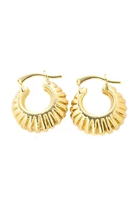 Argola Pérola com Banho em Ouro 18k