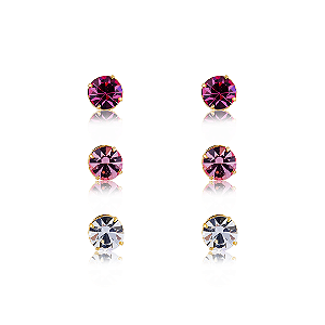 TRIO DE BRINCO GEOVANA ROSA