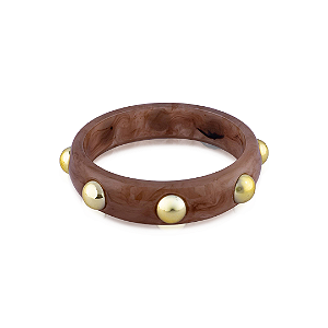BRACELETE RESINADO MARROM