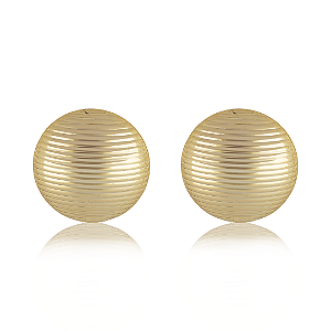 Brinco Oval Abaulado Linhas Orgânicas