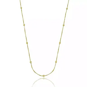 COLAR LONGO BOLINHAS GOLD