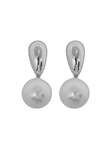Brinco Ponteira de Gota Com Pérola