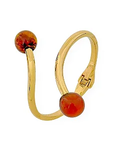 Bracelete Ondulado Com Esfera Resinado