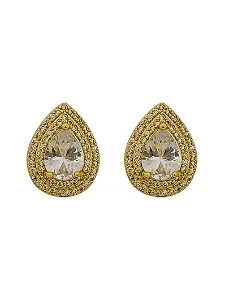 Brinco Gota Cravejada com Cristais